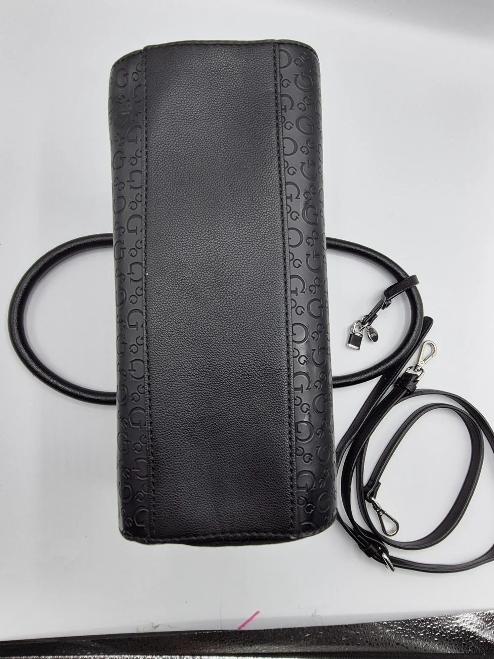 GUESS Black Signature Top-Handle Satchel